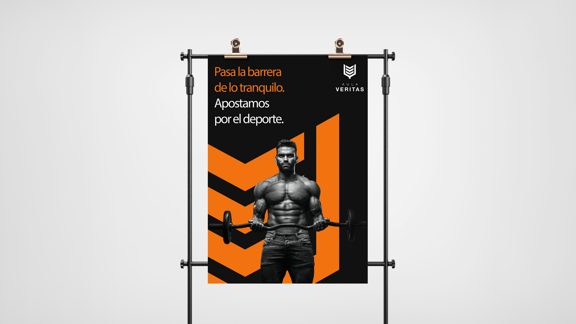 Elementos visuales de Aula Veritas, que comunican superación personal y excelencia deportiva.