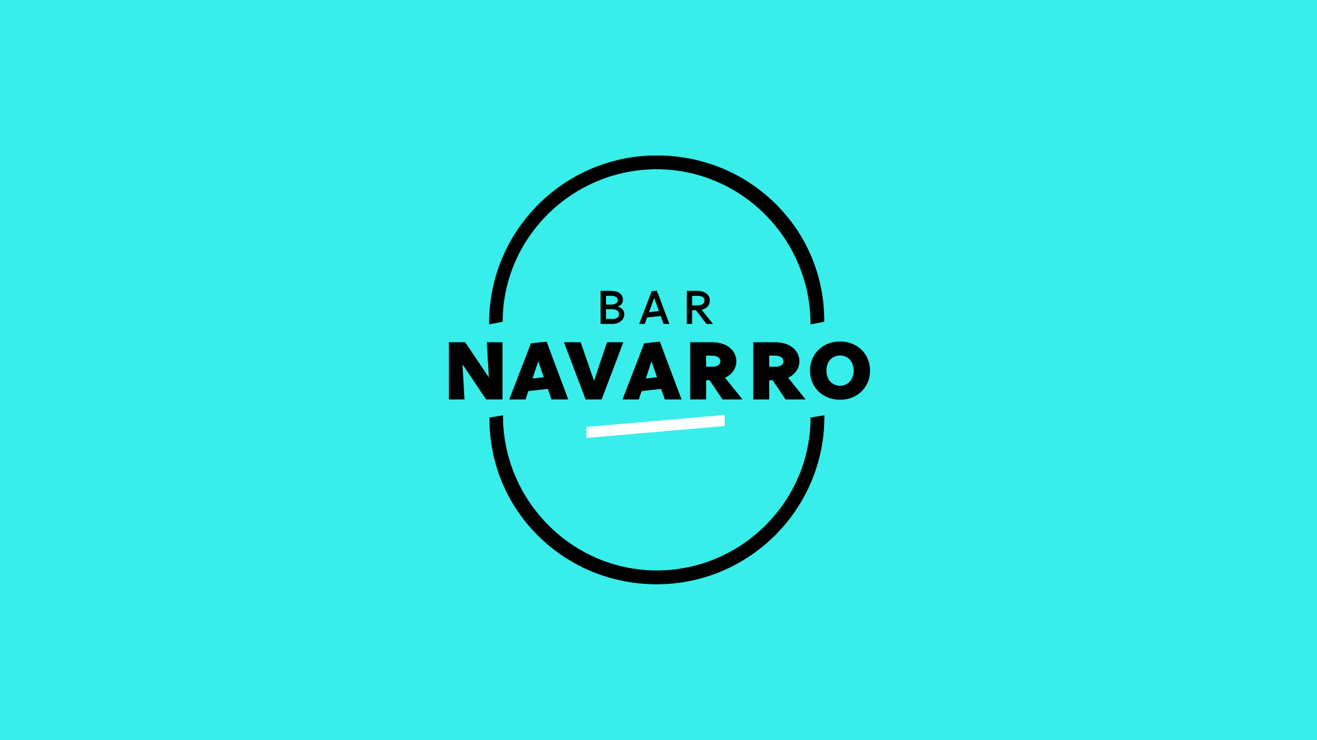 Identidad visual del Bar Navarro: Diseño circular que representa comunidad y unión, con un toque moderno en azul vibrante.