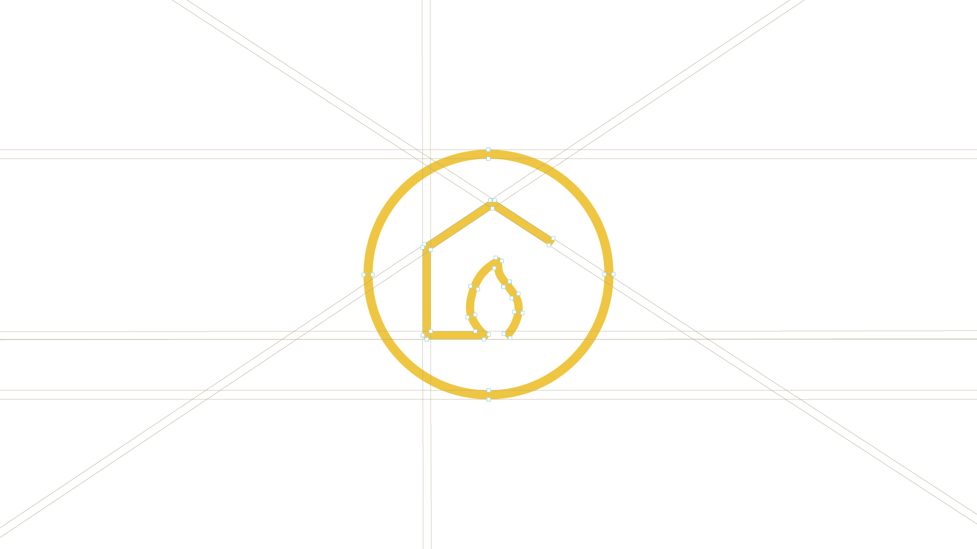 Ícono minimalista de Velanova, fusionando una llama y un hogar, símbolo de calidez y origen familiar